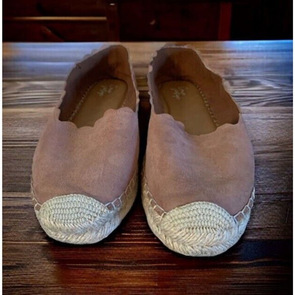 CROWN VINTAGE BRAE Espadrille Platform Slip On TAUPE Suede Size 10 - Picture 4 of 6